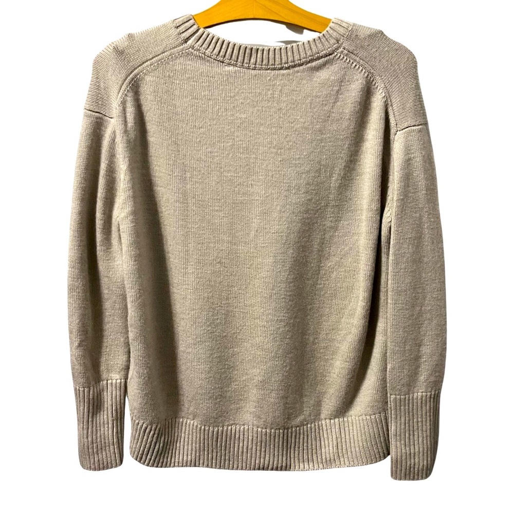Athleta Nopa 100% Merino Wool Pullover Long Sleeve Beige Sweater Size Small - Picture 2 of 9